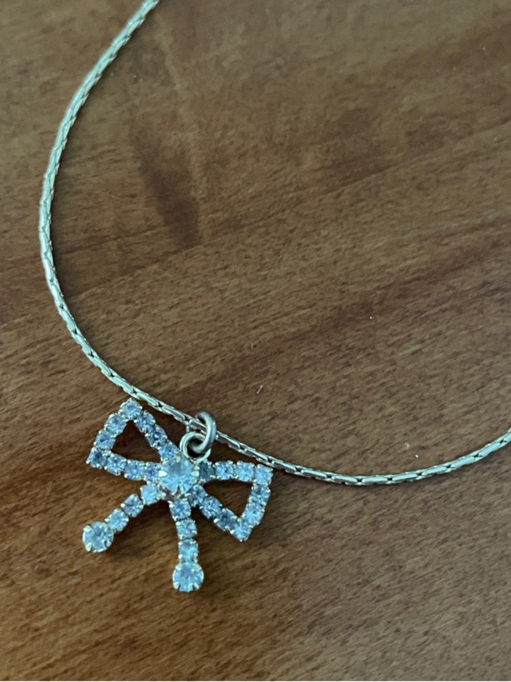 NWOT J Crew Crystal Bow Necklace